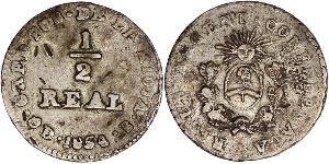 1/2 Real Argentinien Silber 