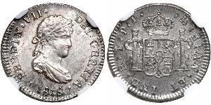 1/2 Real Bolivien Silber Ferdinand VII. von Spanien (1784-1833)