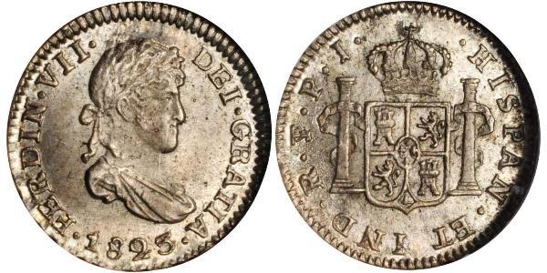 1/2 Real Bolivien Silber Ferdinand VII. von Spanien (1784-1833)