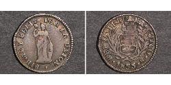 1/2 Real Peru Silber 
