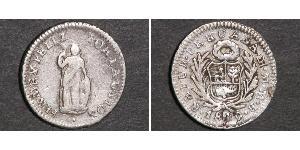 1/2 Real Peru Silber 