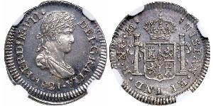 1/2 Real Guatemala Silver Ferdinand VII of Spain (1784-1833)