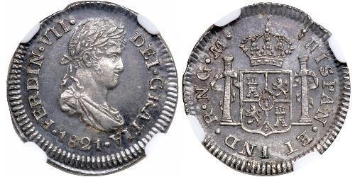 1/2 Real Guatemala Silver Ferdinand VII of Spain (1784-1833)