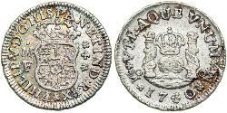 1/2 Real Spanish Mexico  / Kingdom of New Spain (1519 - 1821) Silver 