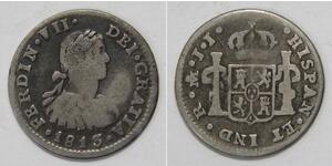 1/2 Real Spanish Mexico  / Kingdom of New Spain (1519 - 1821) Silver Ferdinand VII of Spain (1784-1833)