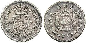 1/2 Real Spanish Mexico  / Kingdom of New Spain (1519 - 1821) Silver Ferdinand VII of Spain (1784-1833)