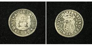 1/2 Real Spanish Mexico  / Kingdom of New Spain (1519 - 1821) Silver 