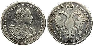1/2 Rouble Empire russe (1720-1917) Argent Pierre Ier le Grand(1672-1725)