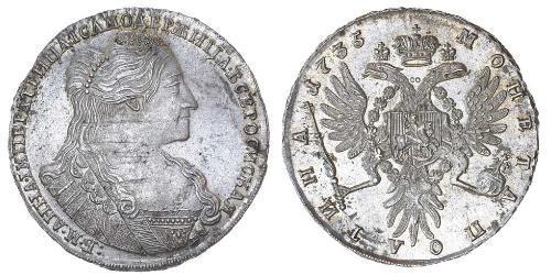 1/2 Rubel Russisches Reich (1720-1917) Silber Anna Iwanowna (1693-1740)