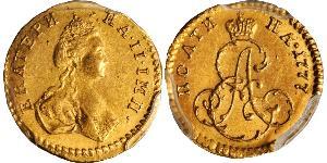 1/2 Rubel / 1 Poltina Russisches Reich (1720-1917) Gold Katharina II (1729-1796)