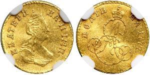 1/2 Rubel / 1 Poltina Russisches Reich (1720-1917) Gold Katharina II (1729-1796)