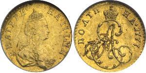 1/2 Rubel / 1 Poltina Russisches Reich (1720-1917) Gold Katharina II (1729-1796)