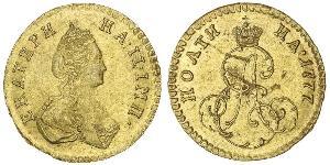 1/2 Rubel / 1 Poltina Russisches Reich (1720-1917) Gold Katharina II (1729-1796)