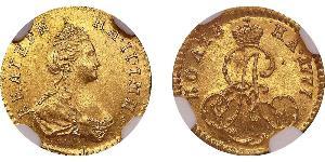 1/2 Rubel / 1 Poltina Russisches Reich (1720-1917) Gold Katharina II (1729-1796)