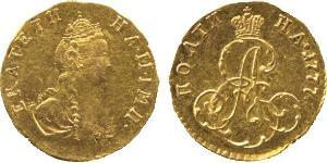 1/2 Rubel / 1 Poltina Russisches Reich (1720-1917) Gold Katharina II (1729-1796)