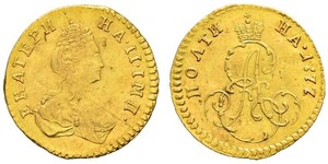 1/2 Rublo / 1 Poltina Imperio ruso (1720-1917) Oro Catalina II (1729-1796)