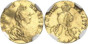 1/2 Rublo / 1 Poltina Imperio ruso (1720-1917) Oro Catalina II (1729-1796)