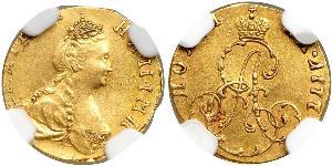 1/2 Rublo / 1 Poltina Imperio ruso (1720-1917) Oro Catalina II (1729-1796)