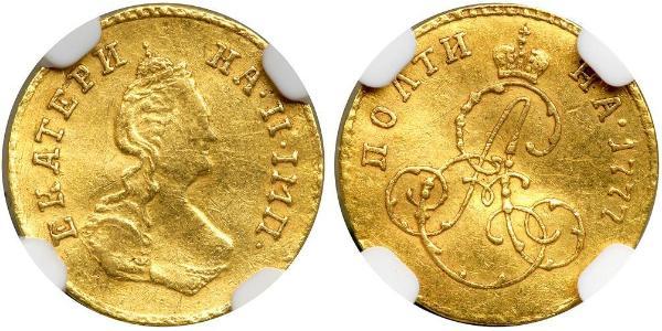 1/2 Rublo / 1 Poltina Imperio ruso (1720-1917) Oro Catalina II (1729-1796)