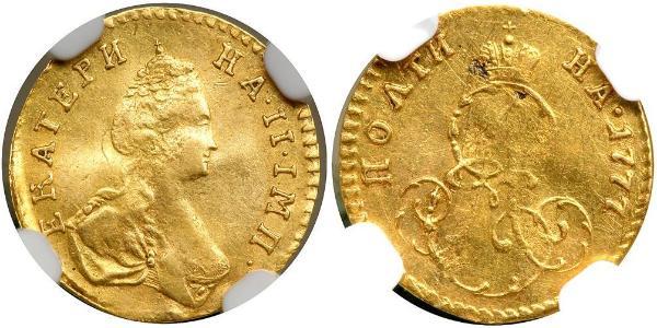 1/2 Rublo / 1 Poltina Imperio ruso (1720-1917) Oro Catalina II (1729-1796)