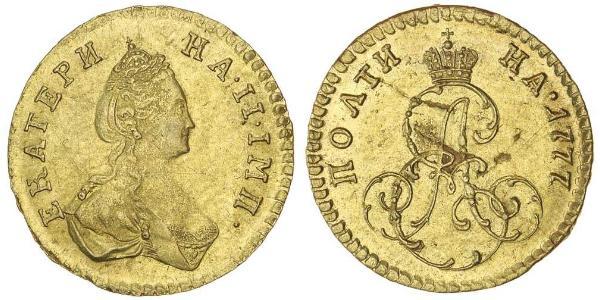 1/2 Rublo / 1 Poltina Imperio ruso (1720-1917) Oro Catalina II (1729-1796)