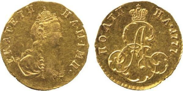 1/2 Rublo / 1 Poltina Imperio ruso (1720-1917) Oro Catalina II (1729-1796)