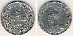 1/2 Rupee Afrique orientale allemande (1885-1919) Argent 