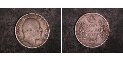 1/2 Rupee Raj britannique (1858-1947) Argent Édouard VII (1841-1910)