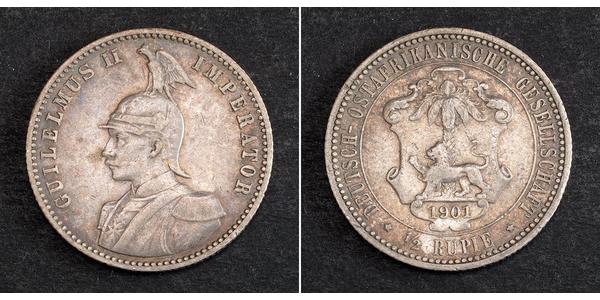 1/2 Rupee Africa Orientale Tedesca (1885-1919) Argento 