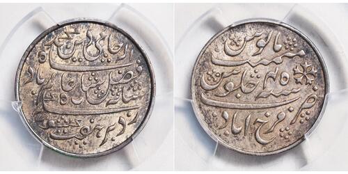 1/2 Rupee Compagnia Inglese delle Indie Orientali (1757-1858) Argento 