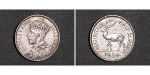 1/2 Rupee Mauritius Argento Giorgio V (1865-1936)