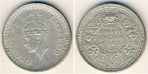 1/2 Rupee British Raj (1858-1947) Billon George VI (1895-1952)