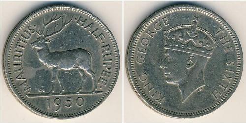 1/2 Rupee Mauritius Copper/Nickel 