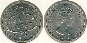 1/2 Rupee Seychelles Copper/Nickel Elizabeth II (1926-2022)