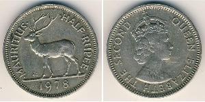 1/2 Rupee Maurice Cuivre/Nickel 