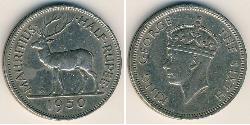 1/2 Rupee Mauritius Kupfer/Nickel 