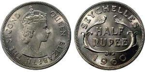 1/2 Rupee Seychellen Kupfer/Nickel Elizabeth II (1926-2022)