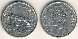 1/2 Rupee Britisch-Indien (1858-1947) Nickel Georg VI (1895-1952)