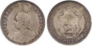 1/2 Rupee África Oriental Alemana (1885-1919) Plata 