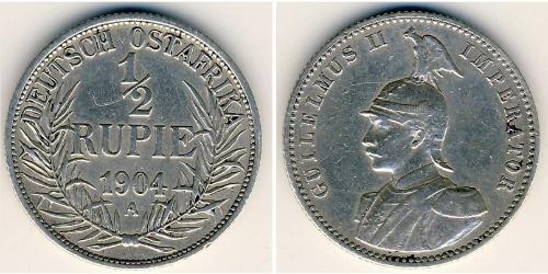 1/2 Rupee África Oriental Alemana (1885-1919) Plata 