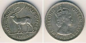 1/2 Rupee Mauritius Rame/Nichel 