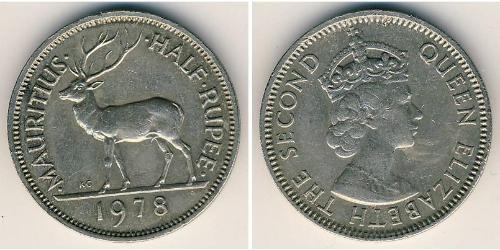 1/2 Rupee Mauritius Rame/Nichel 