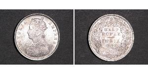 1/2 Rupee Britisch-Indien (1858-1947) Silber Victoria (1819 - 1901)