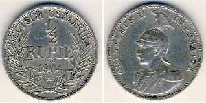 1/2 Rupee Deutsch-Ostafrika (1885-1919) Silber 