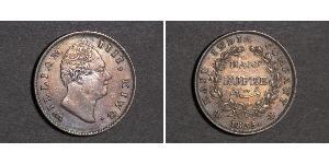 1/2 Rupee British Raj (1858-1947) Silver William IV (1765-1837)