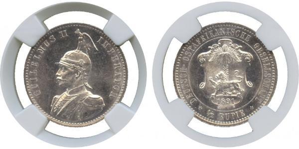 1/2 Rupee German East Africa (1885-1919) Silver 