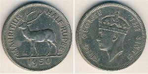 1/2 Rupee Mauritius 銅/镍 