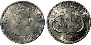 1/2 Rupee Seychelles 銅/镍 伊丽莎白二世 (1926-2022)