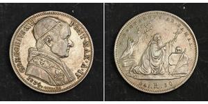 1/2 Scudo / 50 Baiocco 教皇国 (754 - 1870) 銀 