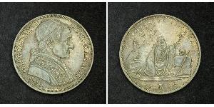 1/2 Scudo / 50 Baiocco 教皇国 (754 - 1870) 銀 